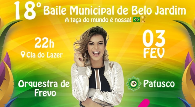Baile Municipal de Belo Jardim terá tema de copa do mundo