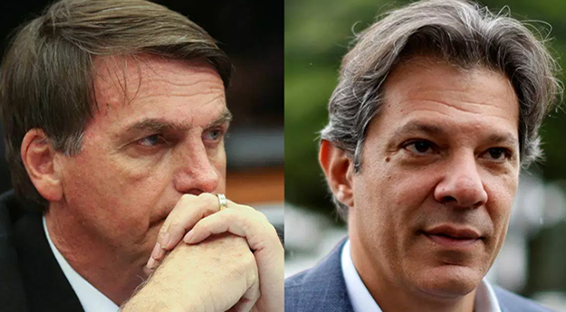 Datafolha: diferença entre Haddad e Bolsonaro diminui